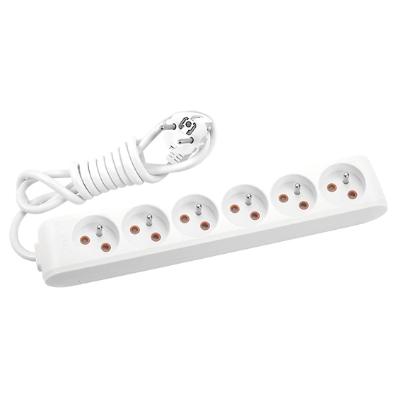 Viko Multi-Let Altılı Grup Priz Ups 2 Metre Beyaz (Çocuk Korumalı)