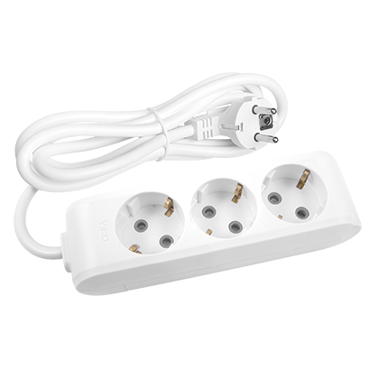 Viko Multi-Let Üçlü Grup Priz Topraklı 2 Metre Beyaz (Çocuk Korumalı)
