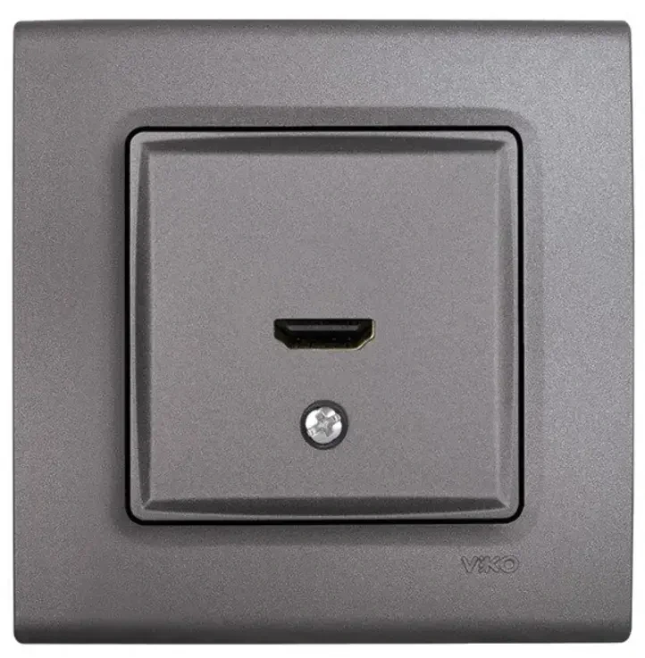 Viko Linnera Life Granit Grisi Hdmi Konnektör Mekanizma Kapak