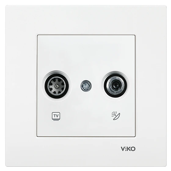 Viko Karre/Meridian Beyaz Tv-Sat Geçişli 11db Mekanizma (Çerçeve Hariç)