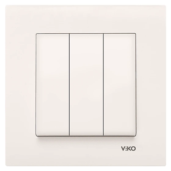Viko Karre/Meridian Krem Üçlü Anahtar Mekanizma ( Çerçeve Hariç )