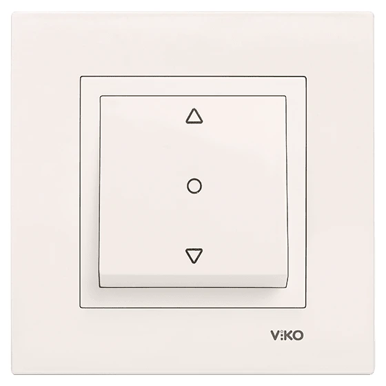 Viko Karre/Meridian Krem Tek Düğmeli Jaluzi Mekanizma ( Çerçeve Hariç )