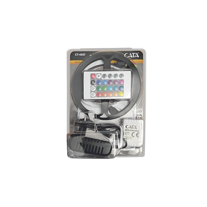 Cata CT-4557 Rgb Şerit Led Seti 5mt RGB Led 96 Renk+Trafo+RGB Kumanda