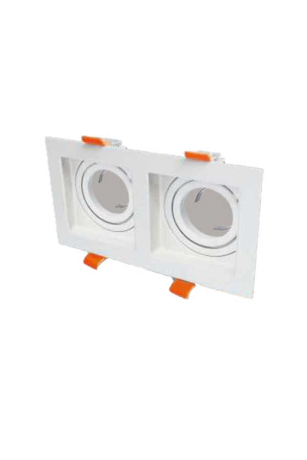 Cata CT-5237 2'li Pars Kare Spot Beyaz Kasa