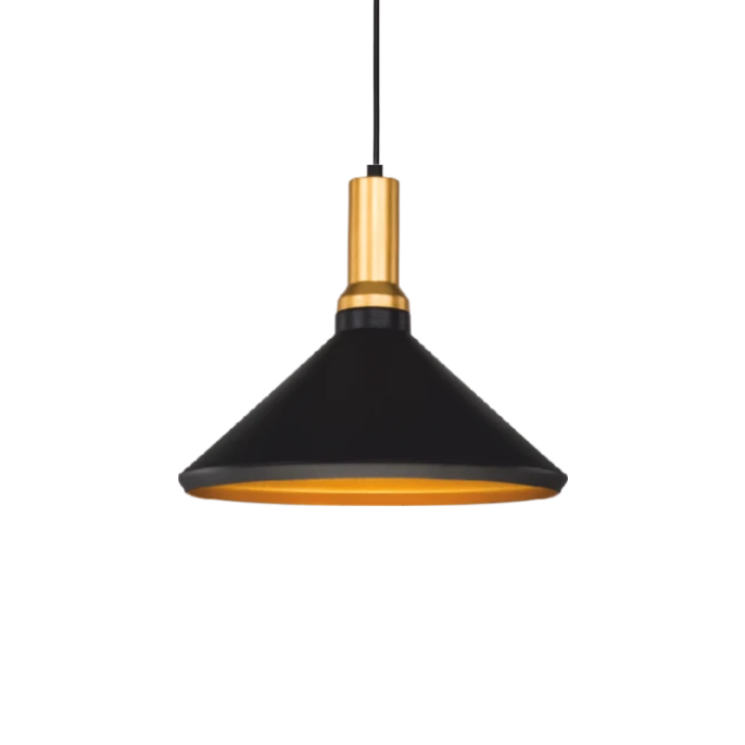 Cata Dekoratif CT-8201 Sarkıt Armatür Siyah Gold Duy 35cm
