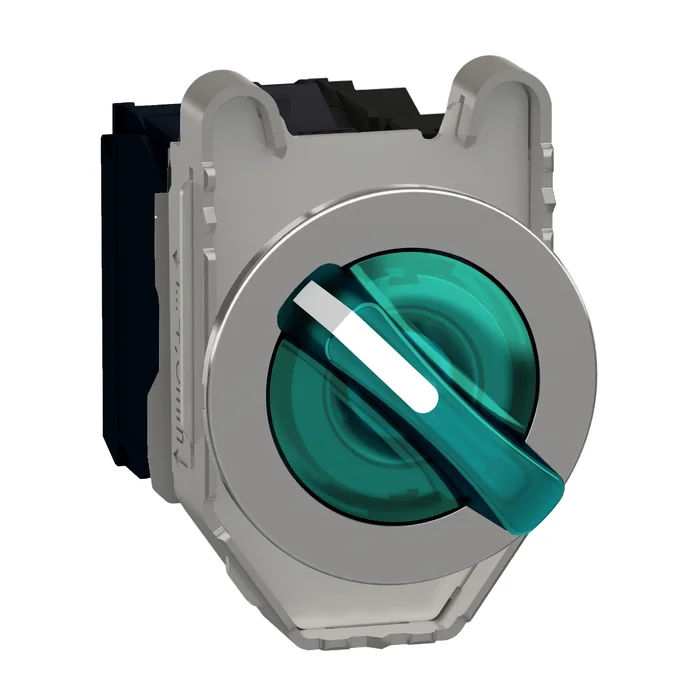 Işıklı, mandal buton LED 24 VAC /DC  Yeşil 1 NA+1 NK