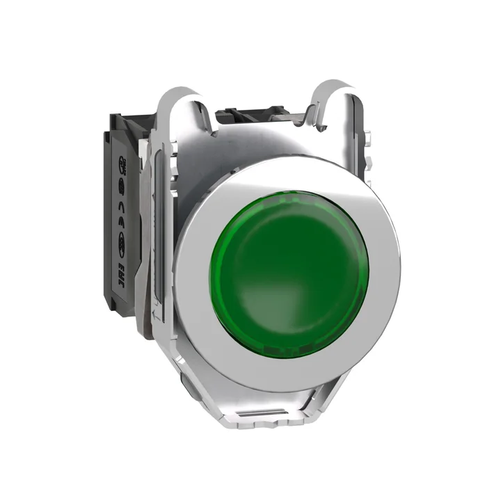 Işıklı, yaylı butonlar LED 230 VAC Yeşil 1 NA+1 NK