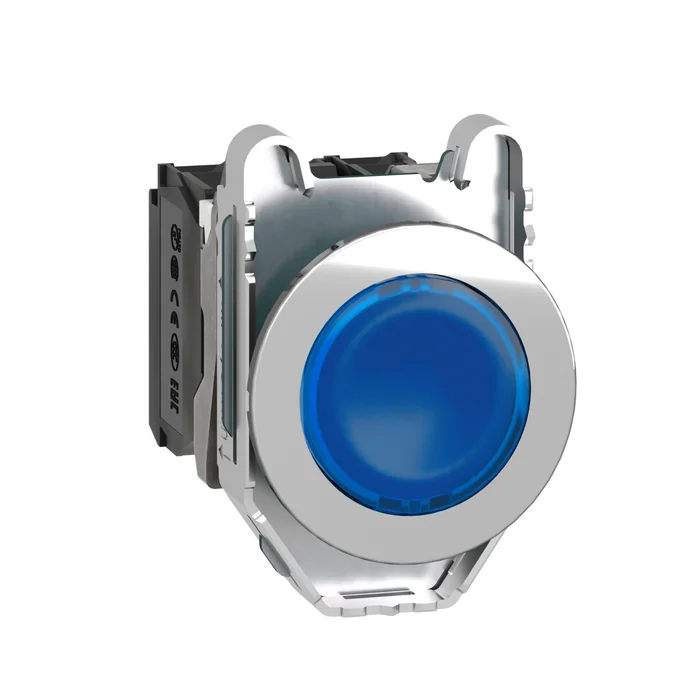 Işıklı, yaylı butonlar LED 24 VAC /DC Mavi 1 NA+1 NK