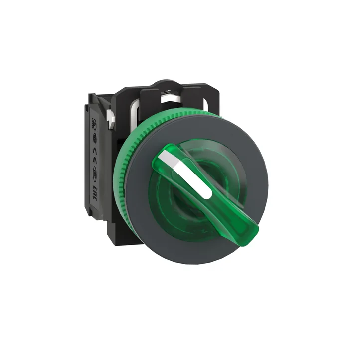 Işıklı, mandal buton LED 24 VAC /DC    Kırmızı 1NA+1NK