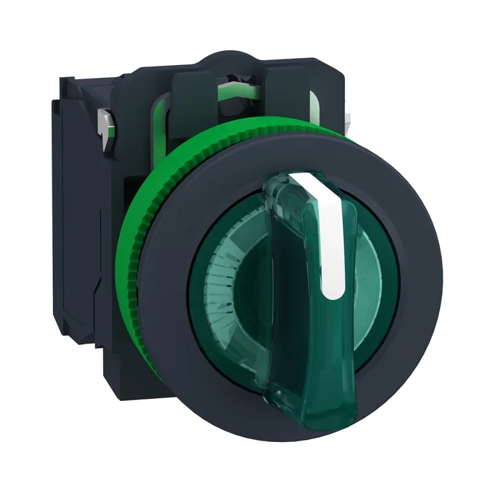 Işıklı, mandal buton LED 24 VAC /DC    Kırmızı 1NA+1NK