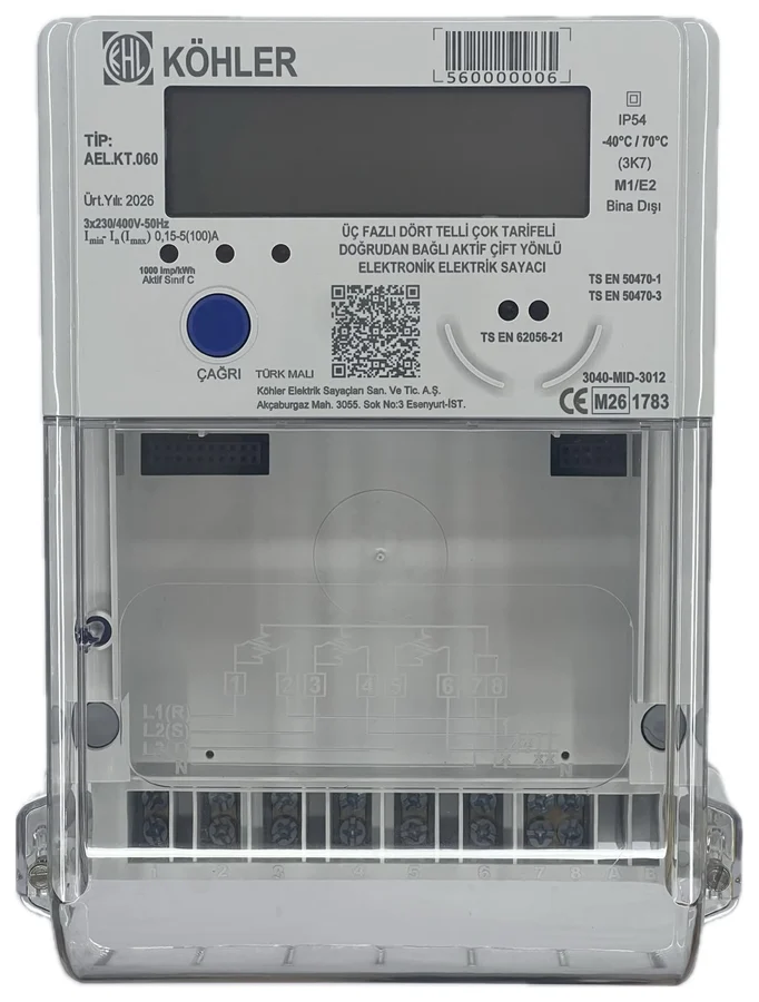Köhler AEL.KT.060 Trifaze Elektrik Sayacı