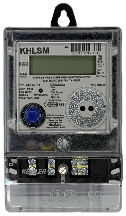 Köhler AEL.MF.11 Monofaze Elektrik Sayacı